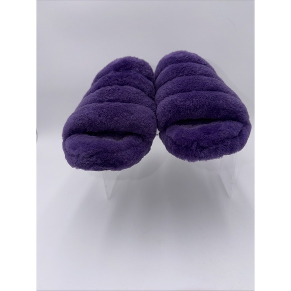 UGG Fluff Yeah  Women's Size 9  Slippers Purple Sandals Fluffy Soft - Picture 5 of 10